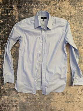 Banana Republic Light Blue Micro-Check Dress Shirt